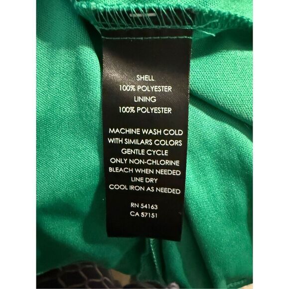 Jessica Howard Size 14 Sleeveless Fit & Flare Mini Dress Kelly Green Floral - Picture 8 of 8